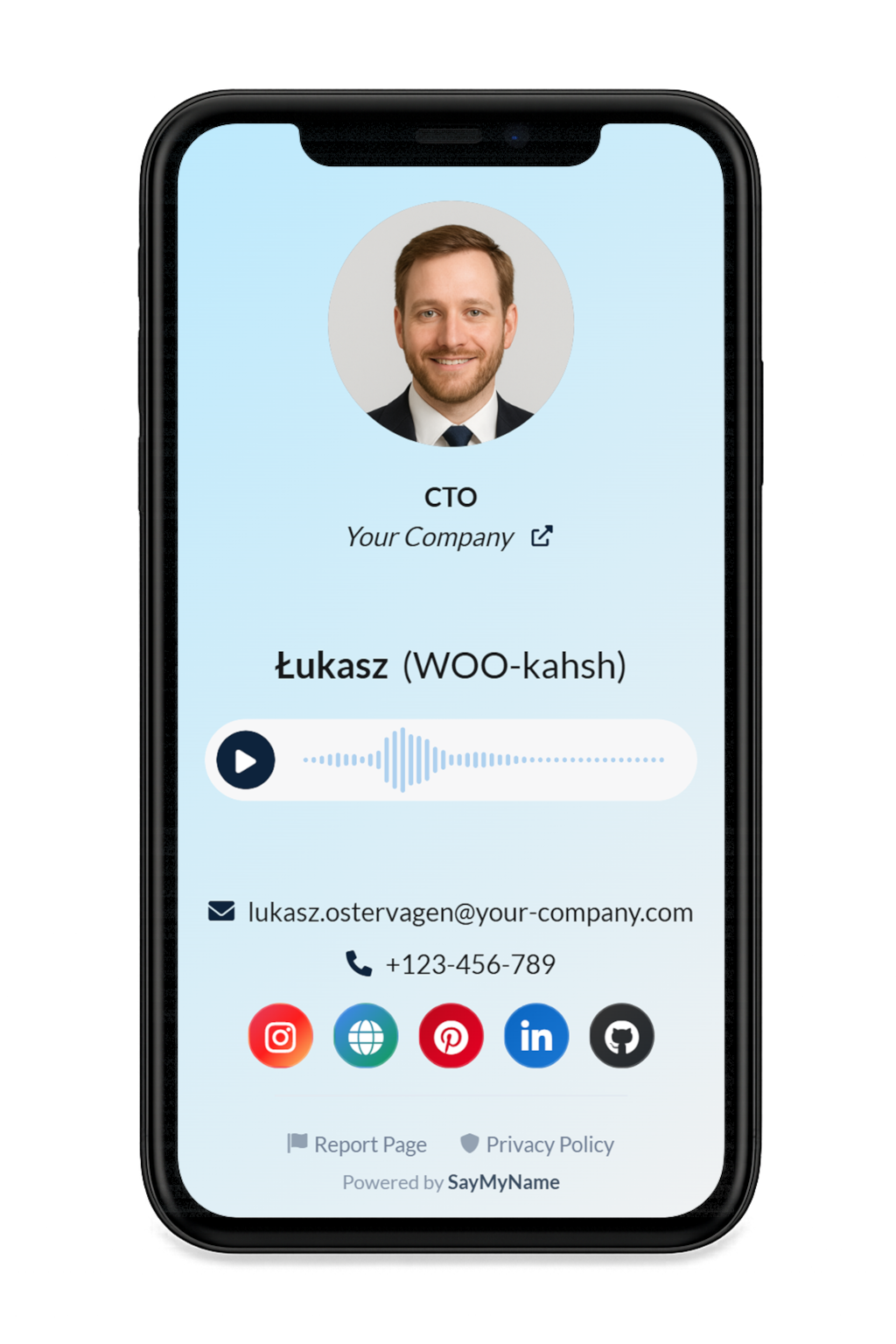 Example pronunciation page